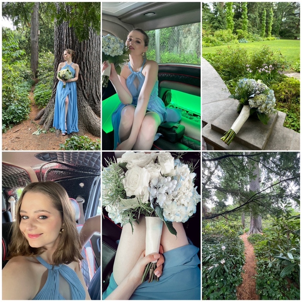 BRIDESMAID DRESS from Azazie color STEEL BLUE